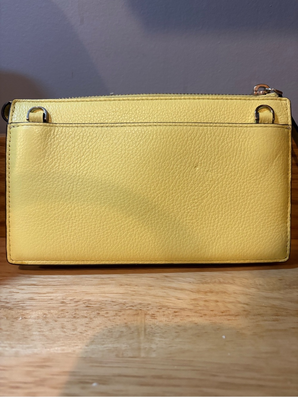 Kate Spade yellow leather wallet crossbody bag - Picture 8 of 16